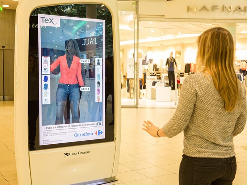 Dressing virtuel miroir interactif retail