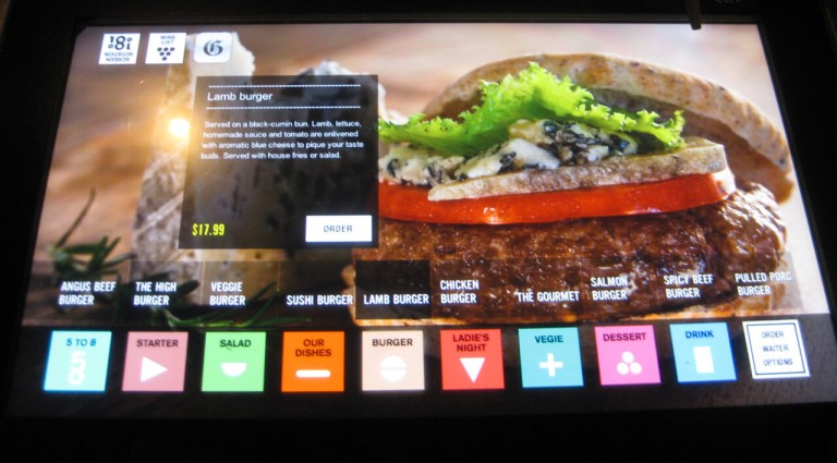 Restaurant digital écran interactif tactile