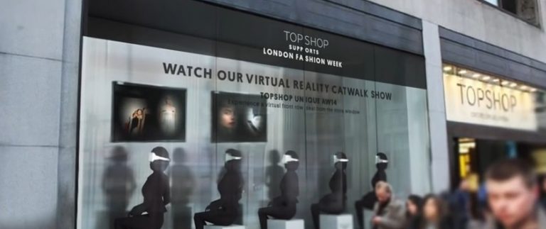 TopShop réalité virtuelle mode