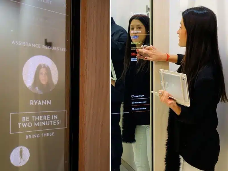 Magasin connecté Rebecca Minkoff expérience digitale interactive