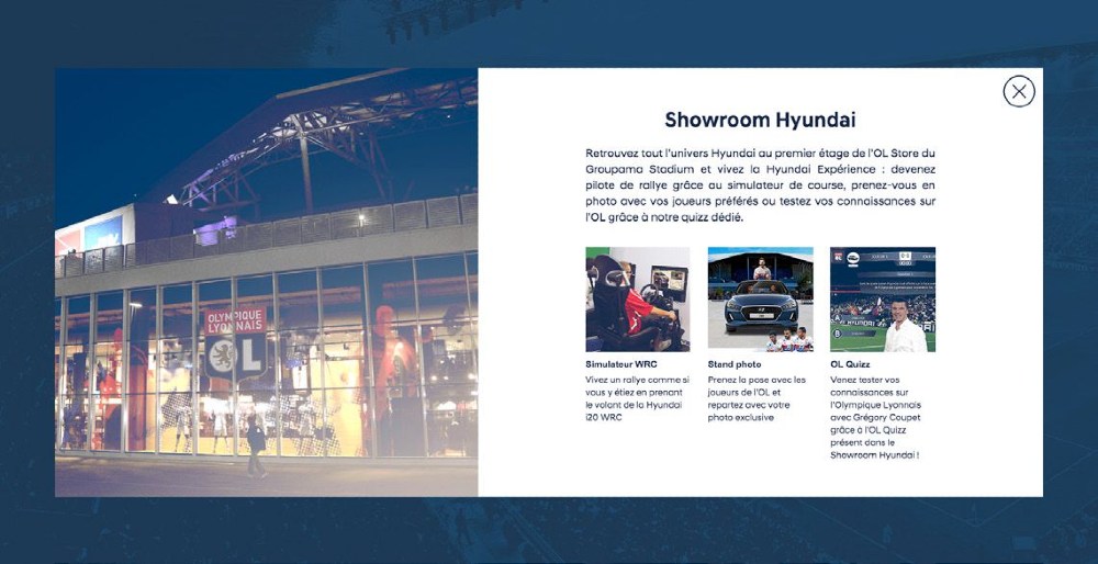 Hyundai, maquette de l'application Kiosk Mode