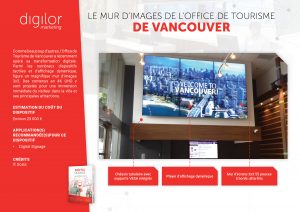 Le mur d'images de l'Office de Tourisme de Vancouver