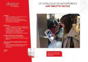 Le catalogue DS Automobiles sur tablette tactile