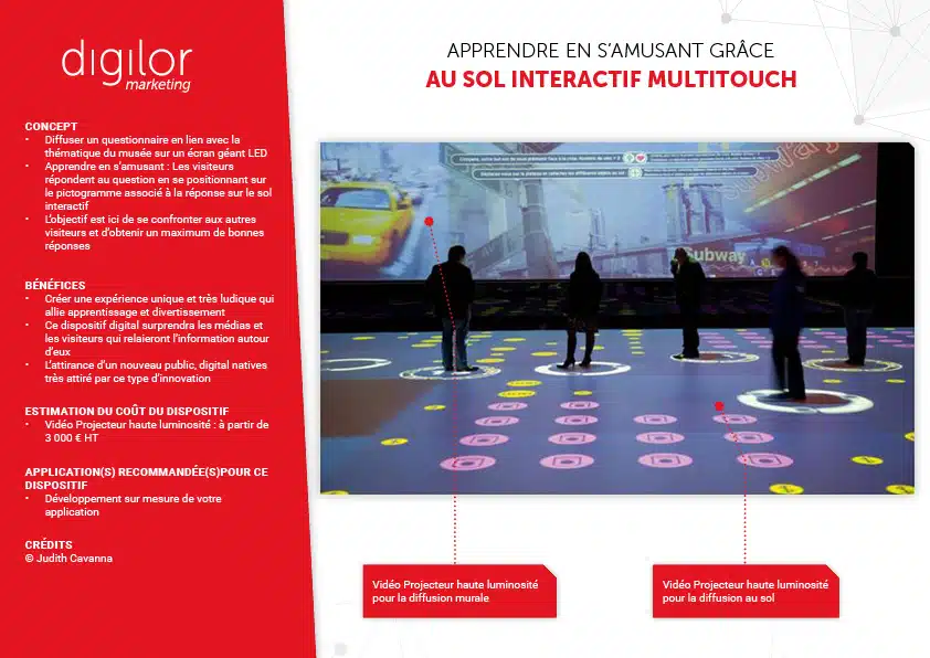 Apprendre en s’amusant grâce au sol interactif multitouch