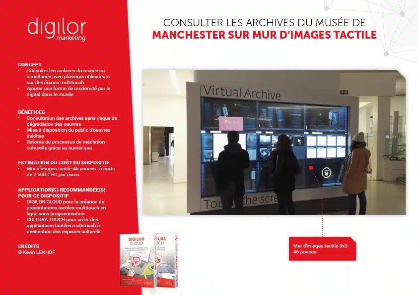 Consulter les archives du musée de Manchester sur mur d’images tactile