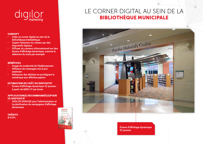 corner digital bibliotheque capter attention visiteur