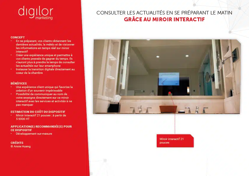 miroir interactif salle de bain