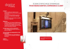 presenter offre hotel sur ecran affichage dynamique implanté dans le décor
