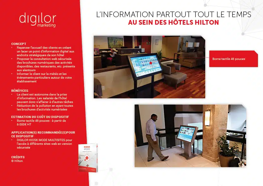 borne tactile pour information activités région
