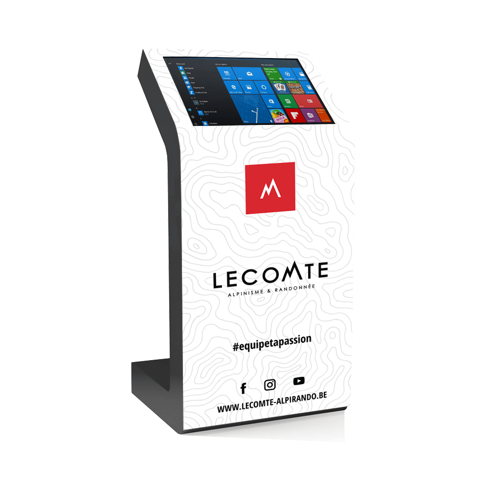 Borne tactile Kiosk stickers aimanté Lecomte