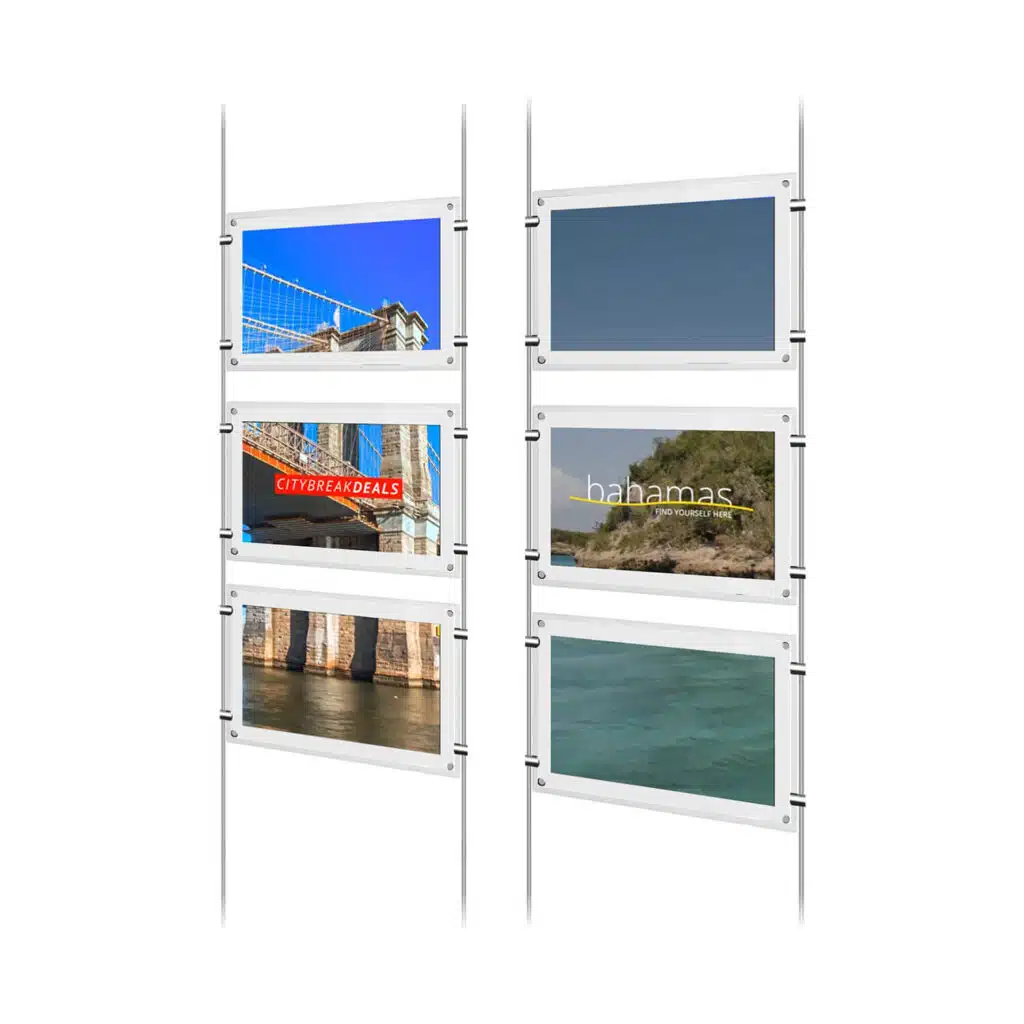 Vitrine écrans agence immobilière