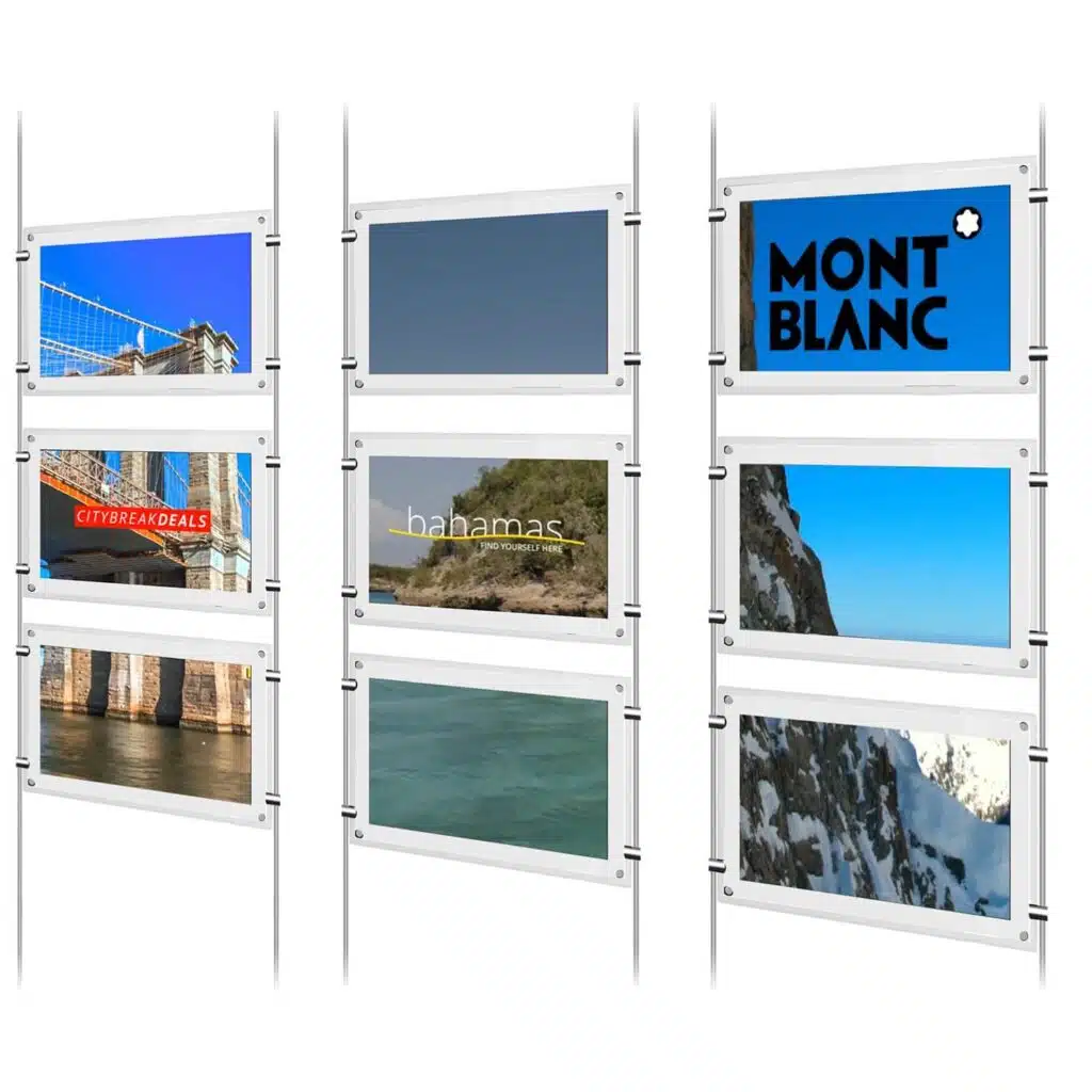 Vitrine écrans agence immobilière