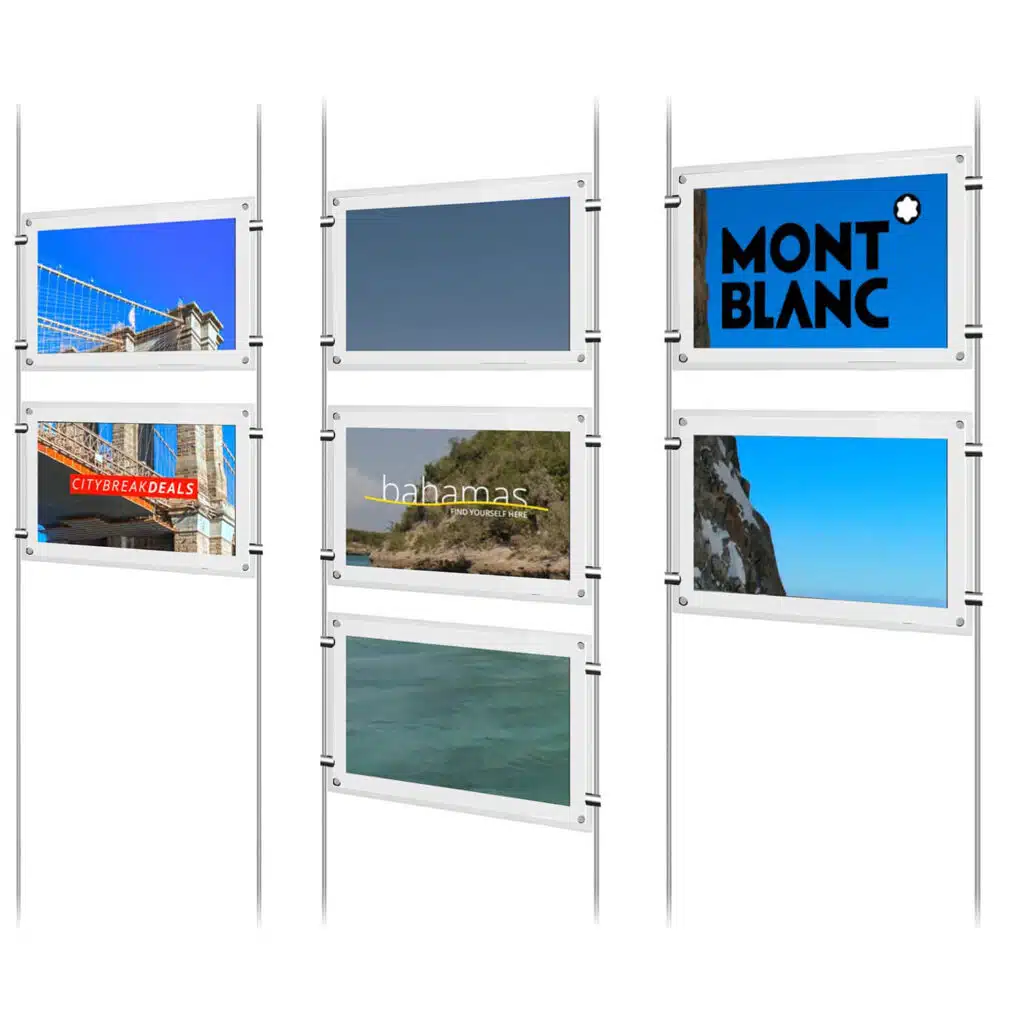 Vitrine écrans agence immobilière
