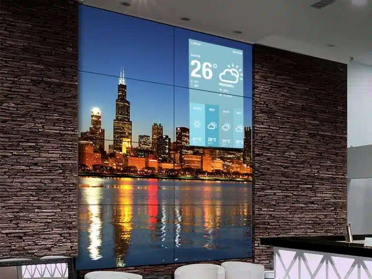 Affichage dynamique hôtellerie écran météo