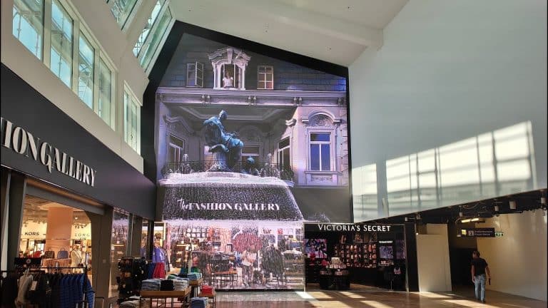 Mur LED aéroport Vienne