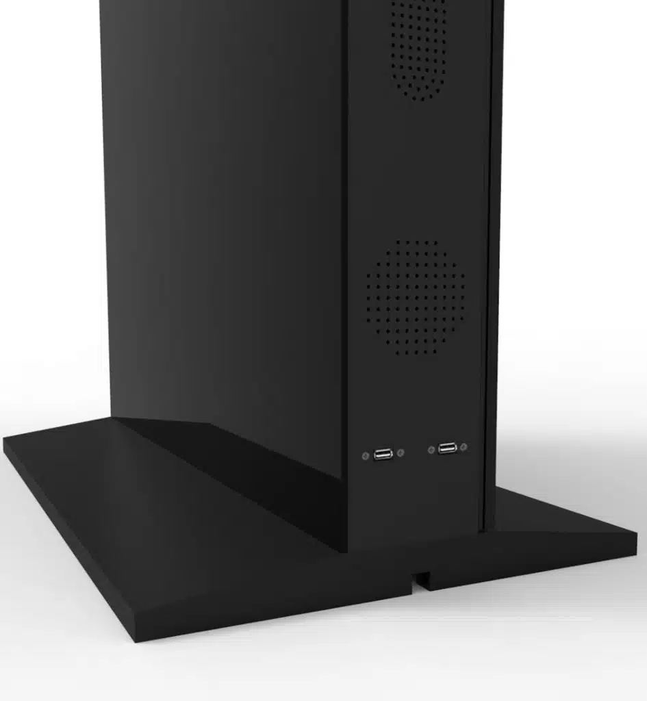 Totem vidéo iSlim 55 pouces double face socle