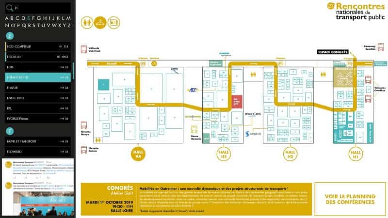 Plan dans l'application pour GIE transport