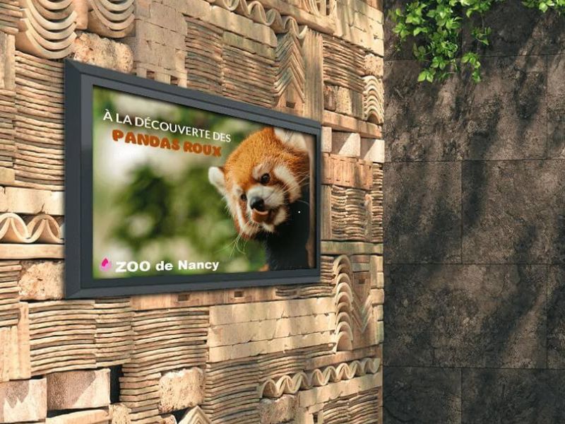 Écran d'affichage dynamique numérique au zoo