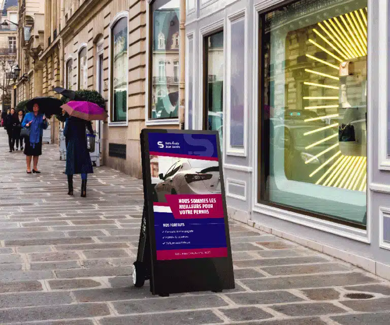 Chevalet numérique Stop Trottoir Commerçants