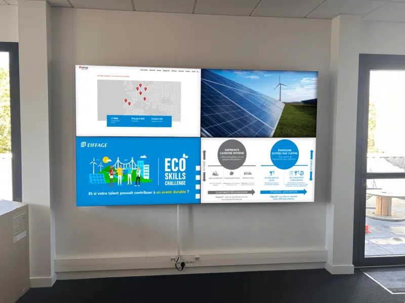 Mur d'images affichage dynamique pour Eiffage