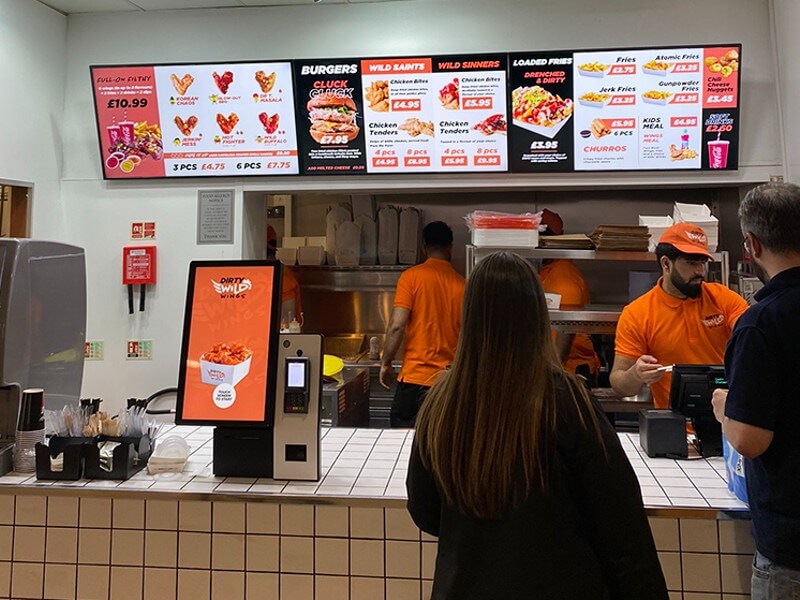 Menuboard écran pour fastfood