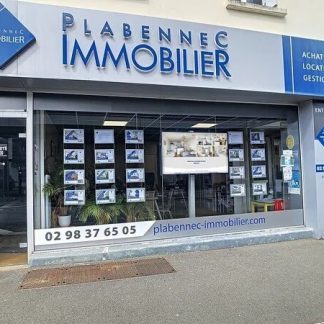 écran vitrine agence immobilière Plabennec