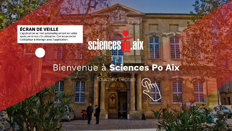 page d'accueil de la maquette pour sciences po Aix-en-Provence