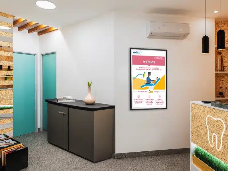 Affichage dynamique pour cabinet dentaire