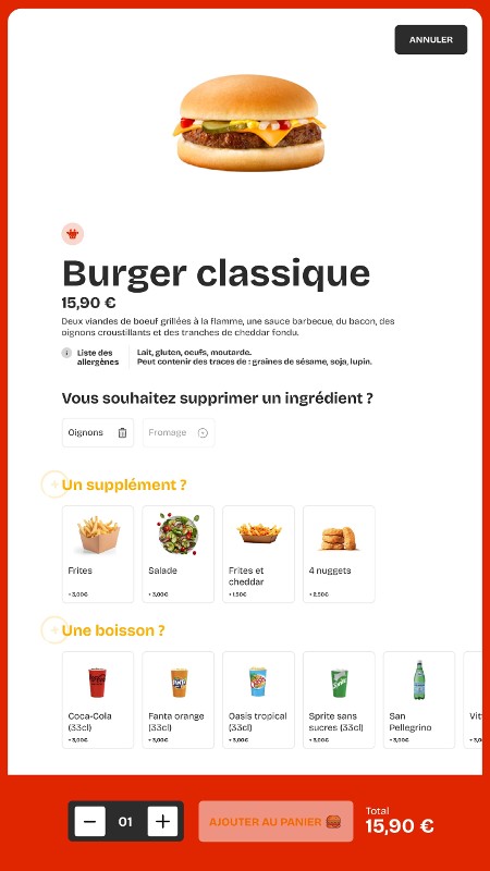 logiciel de commande - burger - di cuoghi vanni