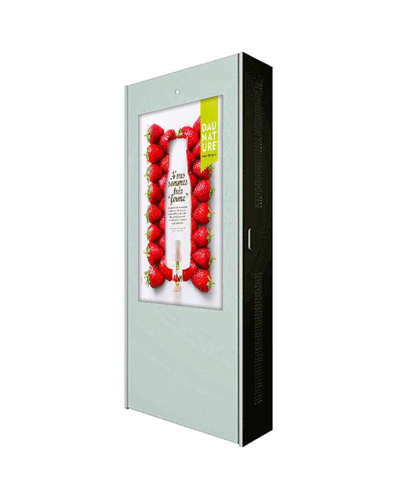 écran extérieur - totem affichage dynamique double face - 55 pouces