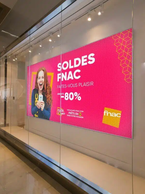 Mur LED vitrine de magasin