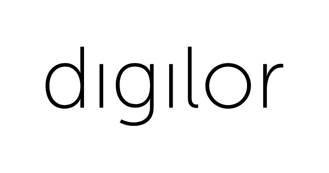 Logo noir Digilor sur fond transparent