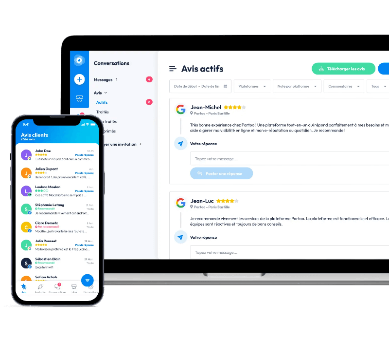 Solution Partoo tableau de bord