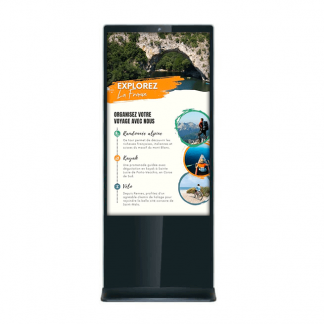 Totem vidéo PLV DYNAMIQUE publicité 55 pouces