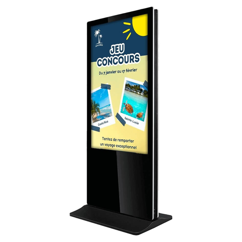 Totem vidéo PLV DYNAMIQUE publicité