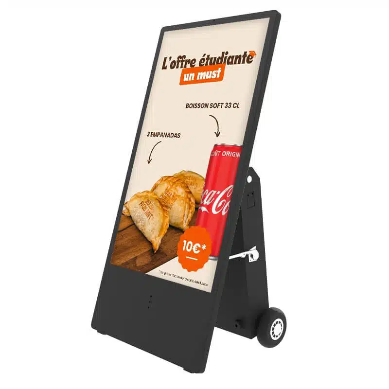 Chevalet numérique extérieur fast food