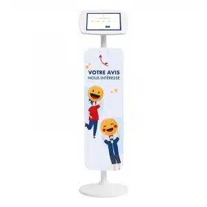 Borne tablette tactile iStand mesure de la satisfaction client