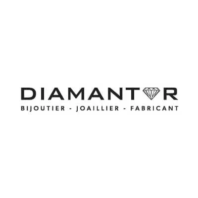 Logo bijouterie Diamantor - affichage digital et écran LED Digilor.