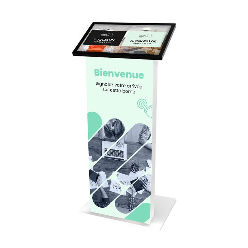 Borne tactile accueil SOFT PLUS 22 pouces - Borne interactive compacte Digilor