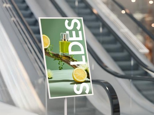 Ecran affichage E-Ink Centre commercial