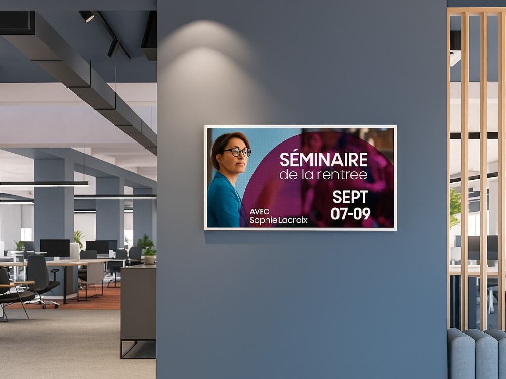 Ecran affichage E-Ink Conférence