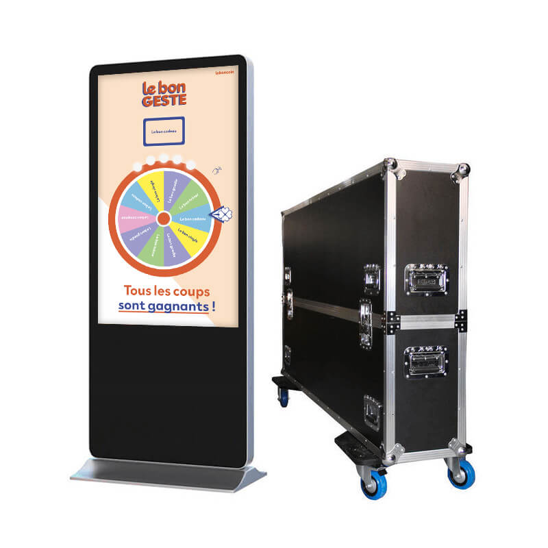 totem tactile VERTICAL 43 pouces flight case
