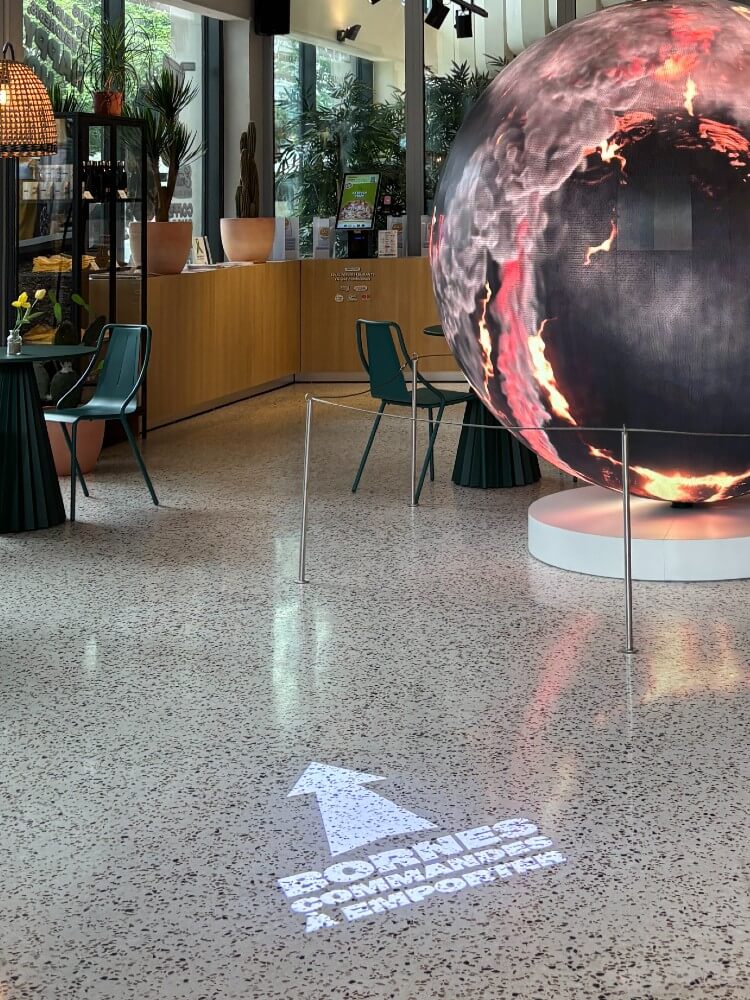 Projecteur GOBO installation intérieur pour restaurant