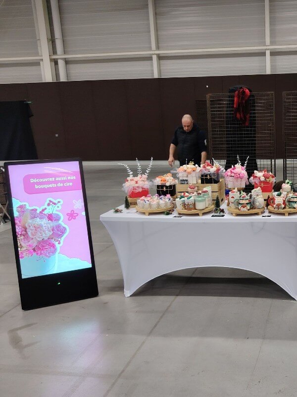 Chevalet numérique salon bougie Armor