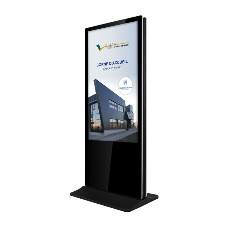 totem tactile VERTICAL 55 pouces double face
