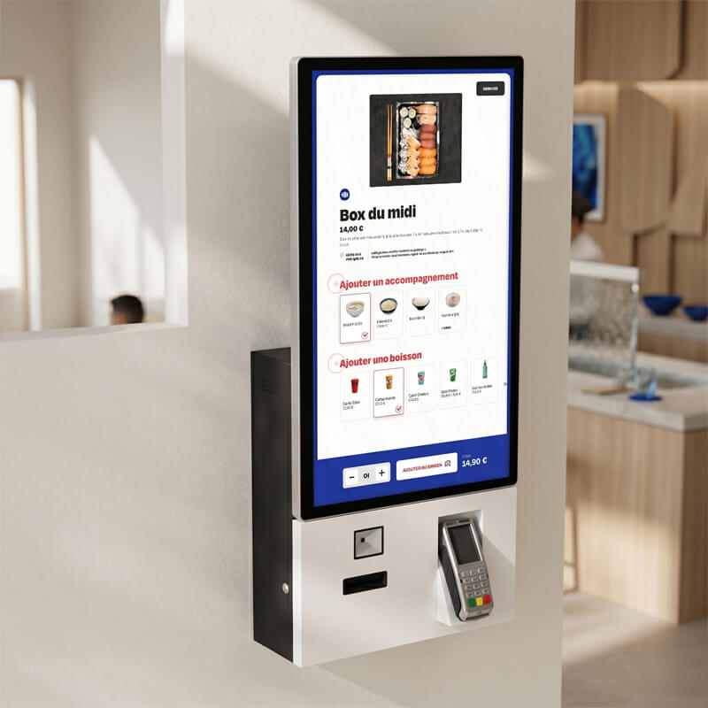 borne de commande avec application click&eat pour faciliter la prise de commande en restauration
