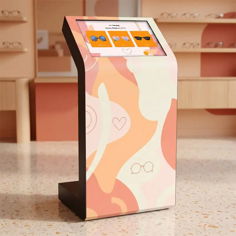 Borne tactile avec application shop assitant suite pour orienter vos clients dans leurs achats