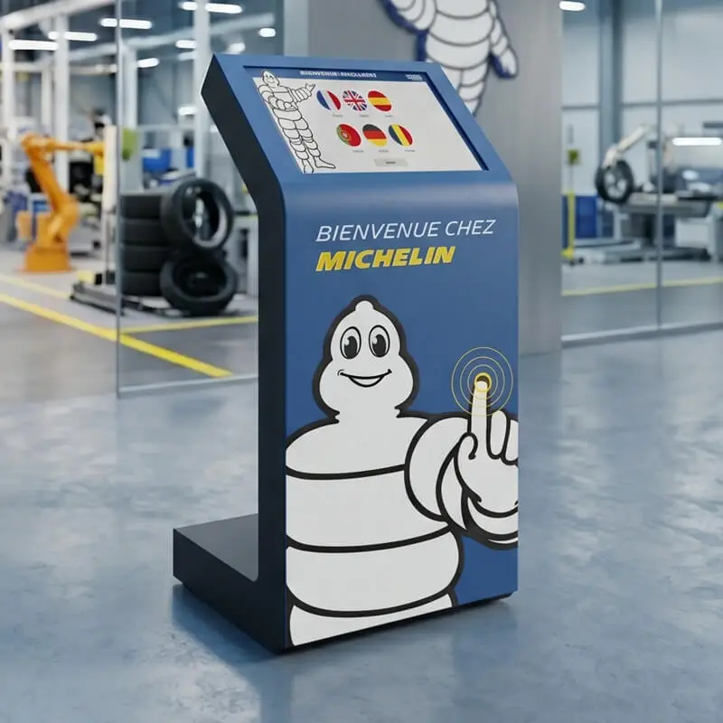 iAccess borne pour site industriel accueil et sécurité visiteurs