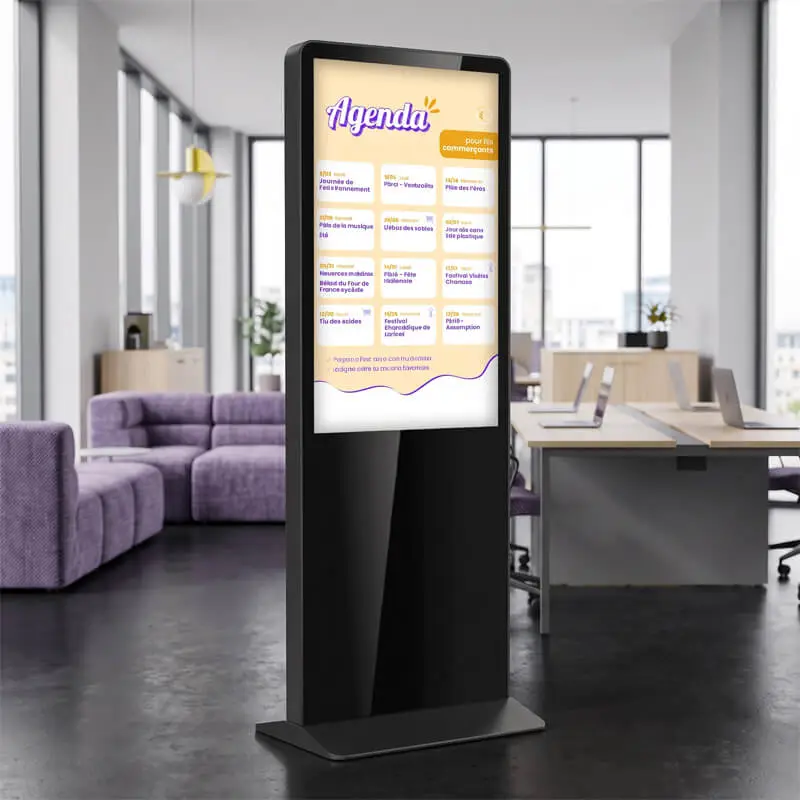 Écran totem affichage dynamique entreprise