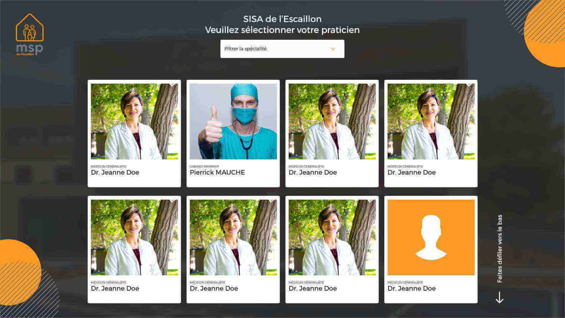 Gestion de l’accueil des cabinets médicaux - Filtre par rendez-vous